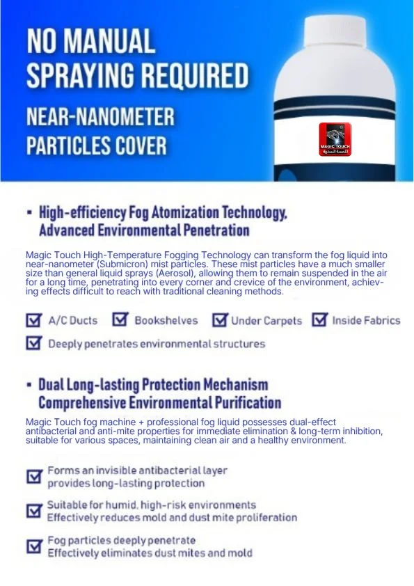 No manual spraying required